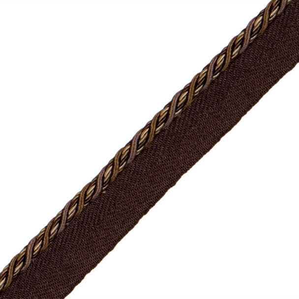 1/4" Normandy Silk Cord with Tape - Cocoa