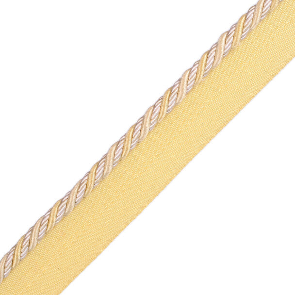 1/4" Normandy Silk Cord with Tape - Chiffon