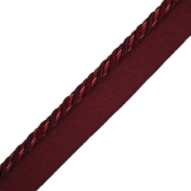 1/4" Normandy Silk Cord with Tape - Rouge