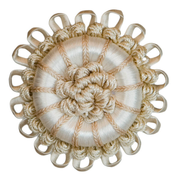 2.5" Normandy Silk Rosette - Ivory