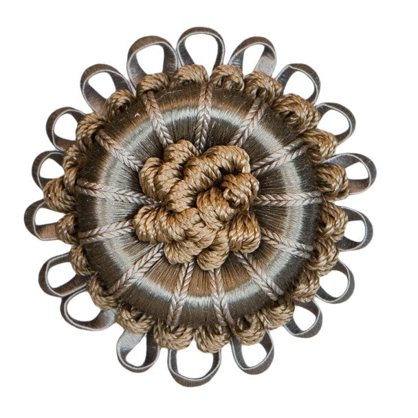 2.5" Normandy Silk Rosette - Gris