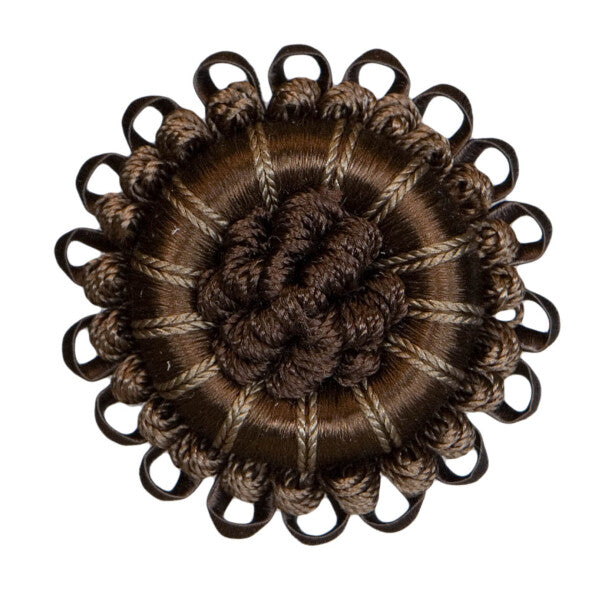 2.5" Normandy Silk Rosette - Cocoa