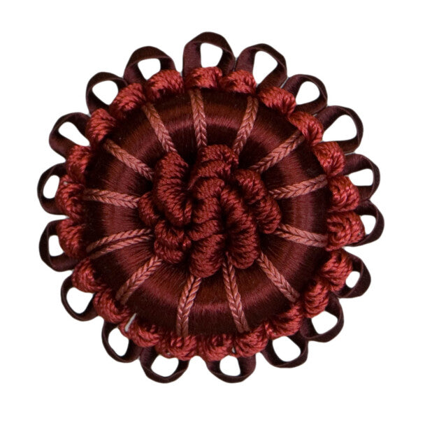 2.5" Normandy Silk Rosette - Rouge