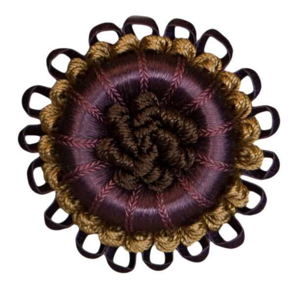 2.5" Normandy Silk Rosette - Raisin