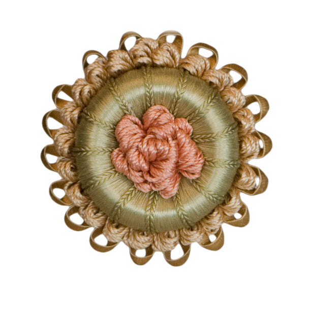 2.5" Normandy Silk Rosette - Printemps