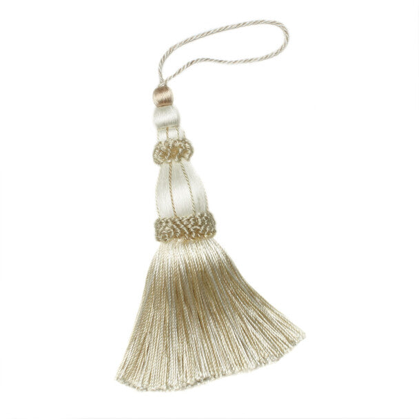 5.5" Normandy Key Tassel - Ivory