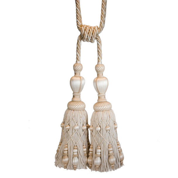Normandy Double Tassel Tieback - Ivory