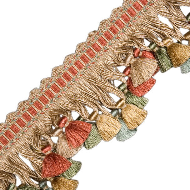 Avignon Silk Tassel Fringe - Tropical Hibiscus
