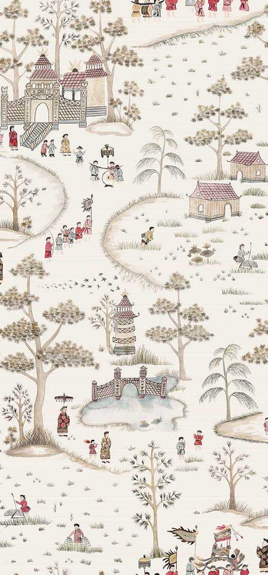 Nina Campbell | Cathay Parade wallcovering - NCW4180-02