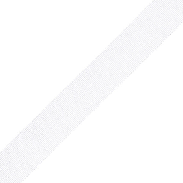 1" French Grosgrain Ribbon - White