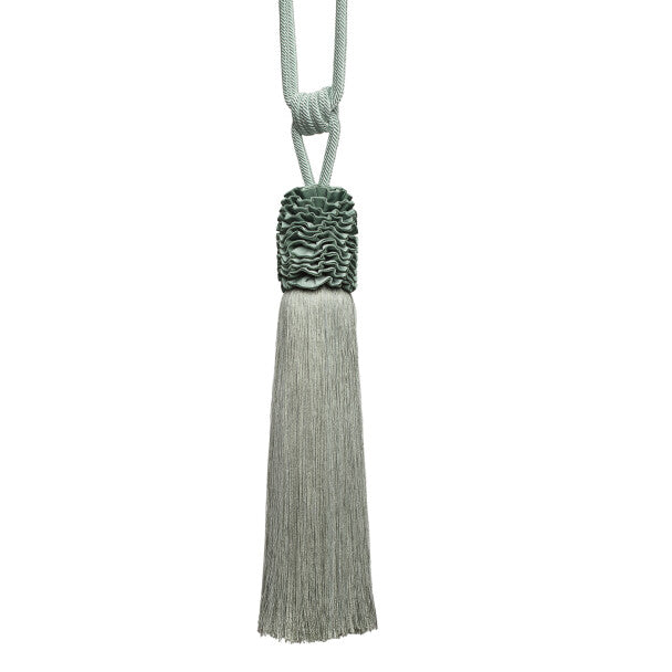 Etoile Pleated Tassel Tieback - Seafoam