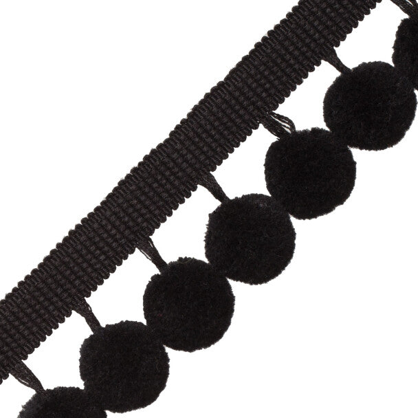 Dolce Pom Pom Fringe - Black Licorice