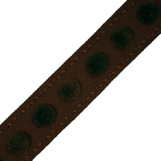 1.4" Dolce Pom Pom Border - Chocolate Chip