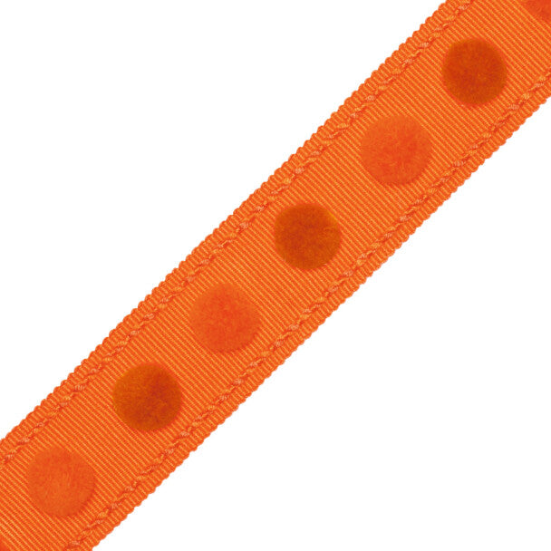 1.4" Dolce Pom Pom Border - Orange Float