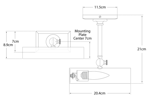 Andrew Martin | Cabinet Maker's Single Picture Light Bronze