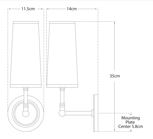 Ziyi Wall Light Brass