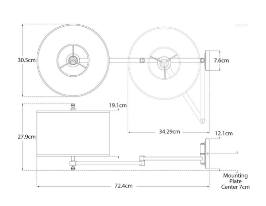 Andrew Martin | Hudson Wall Light Brass