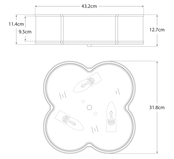 Andrew Martin | Basil Ceiling Light, Gunmetal