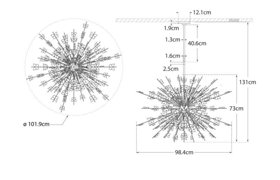 Farfalle Chandelier