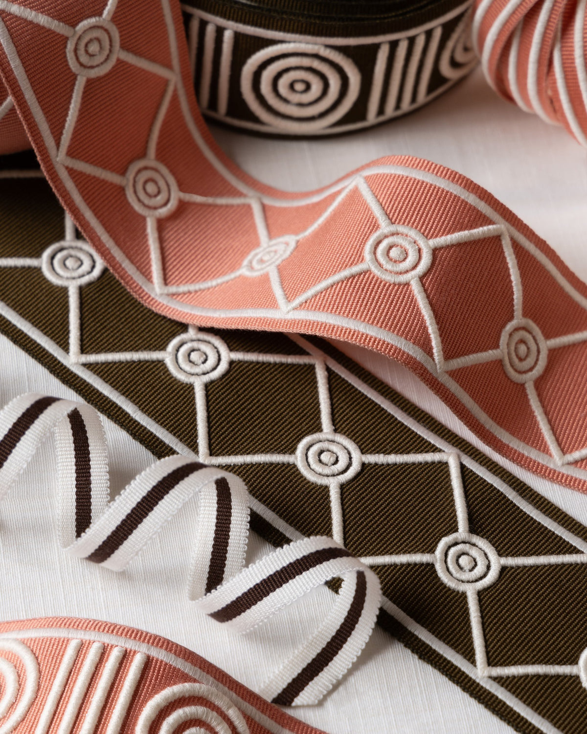 Samuel and Sons MDS Embroidered Lattice Border — scenography