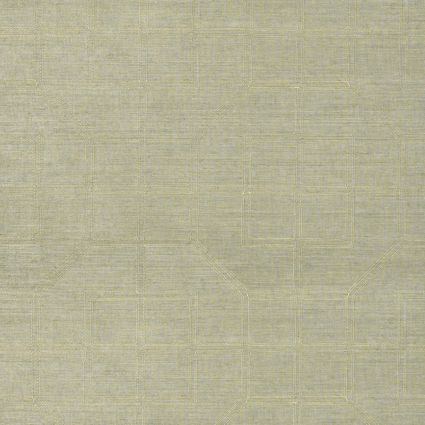 Schumacher | Linyi Embroidered Fret Sisal wallcovering - 5003552