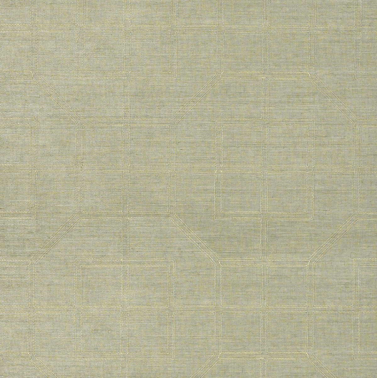 Schumacher | Linyi Embroidered Fret Sisal wallcovering - 5003552