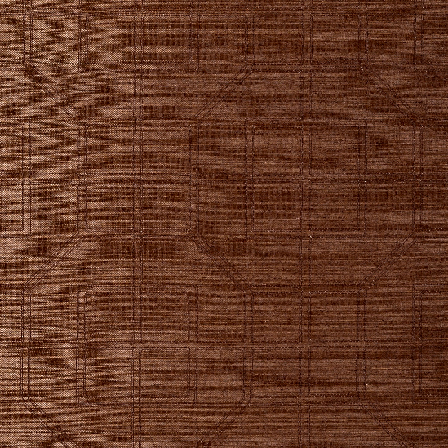 Schumacher | Linyi Embroidered Fret Sisal wallcovering - 5003554