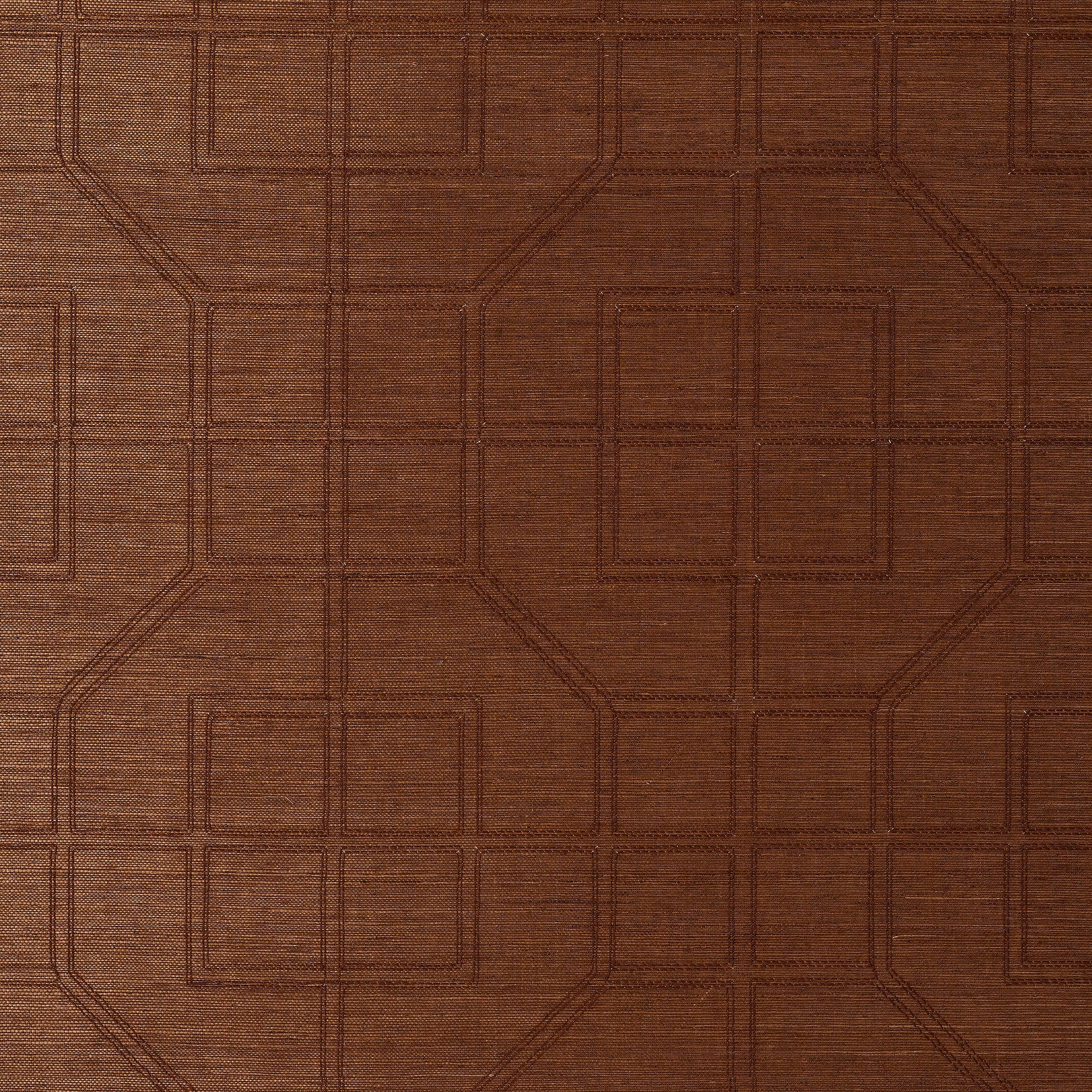 Schumacher | Linyi Embroidered Fret Sisal wallcovering - 5003554