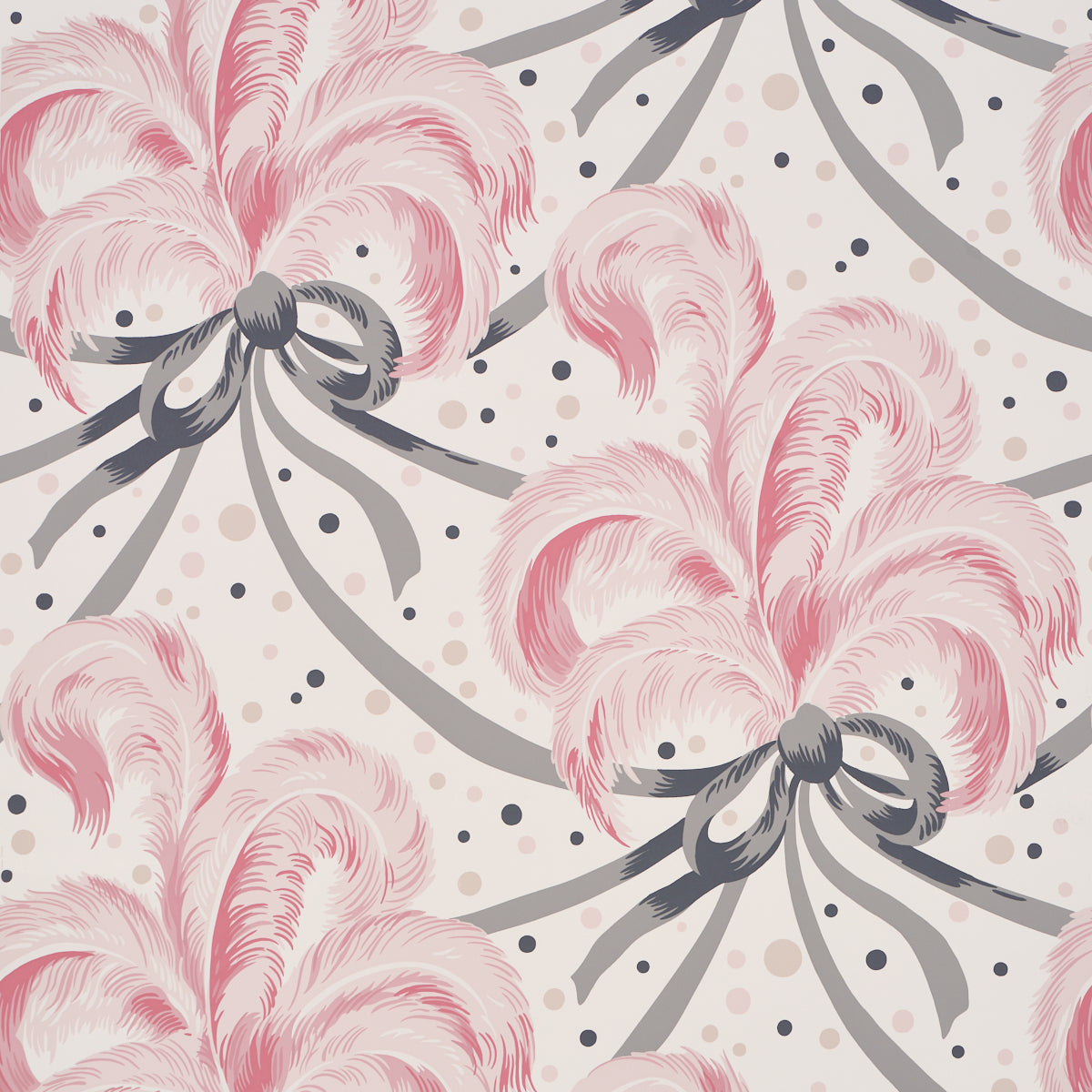 Schumacher | Plumes et Rubans wallcovering - 5009181