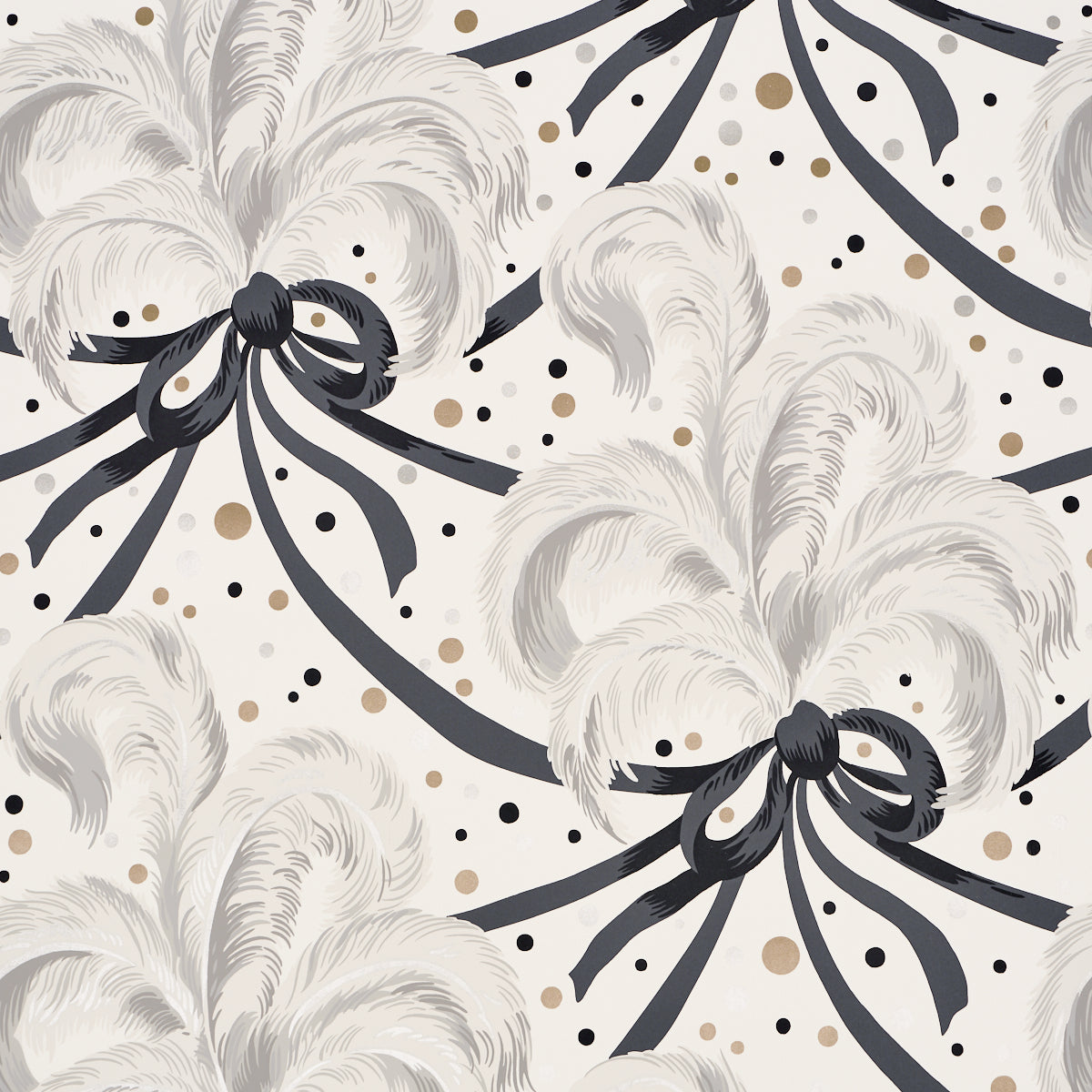 Schumacher | Plumes et Rubans wallcovering - 5009182