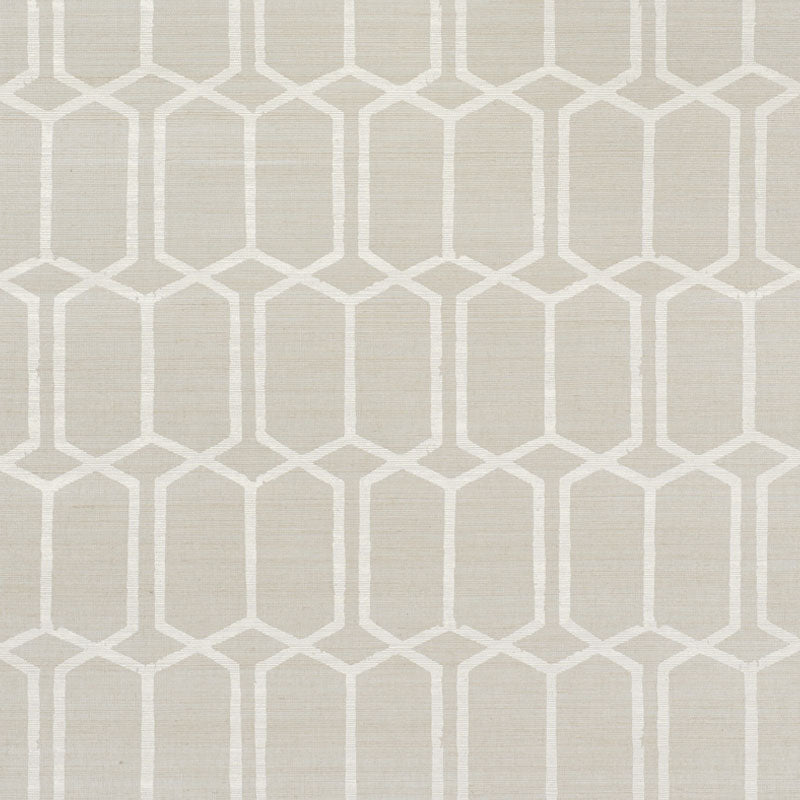 Schumacher | Modern Trellis Hemp Shimmer wallcovering - 5010110