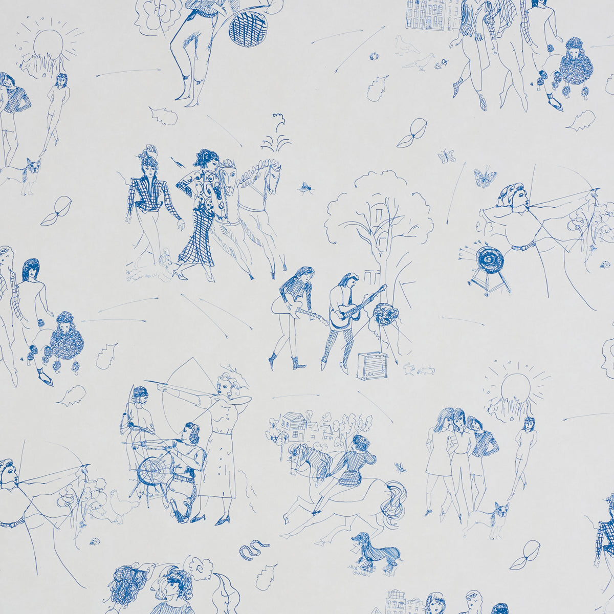 Schumacher | Toile de Femmes wallcovering - 5011081