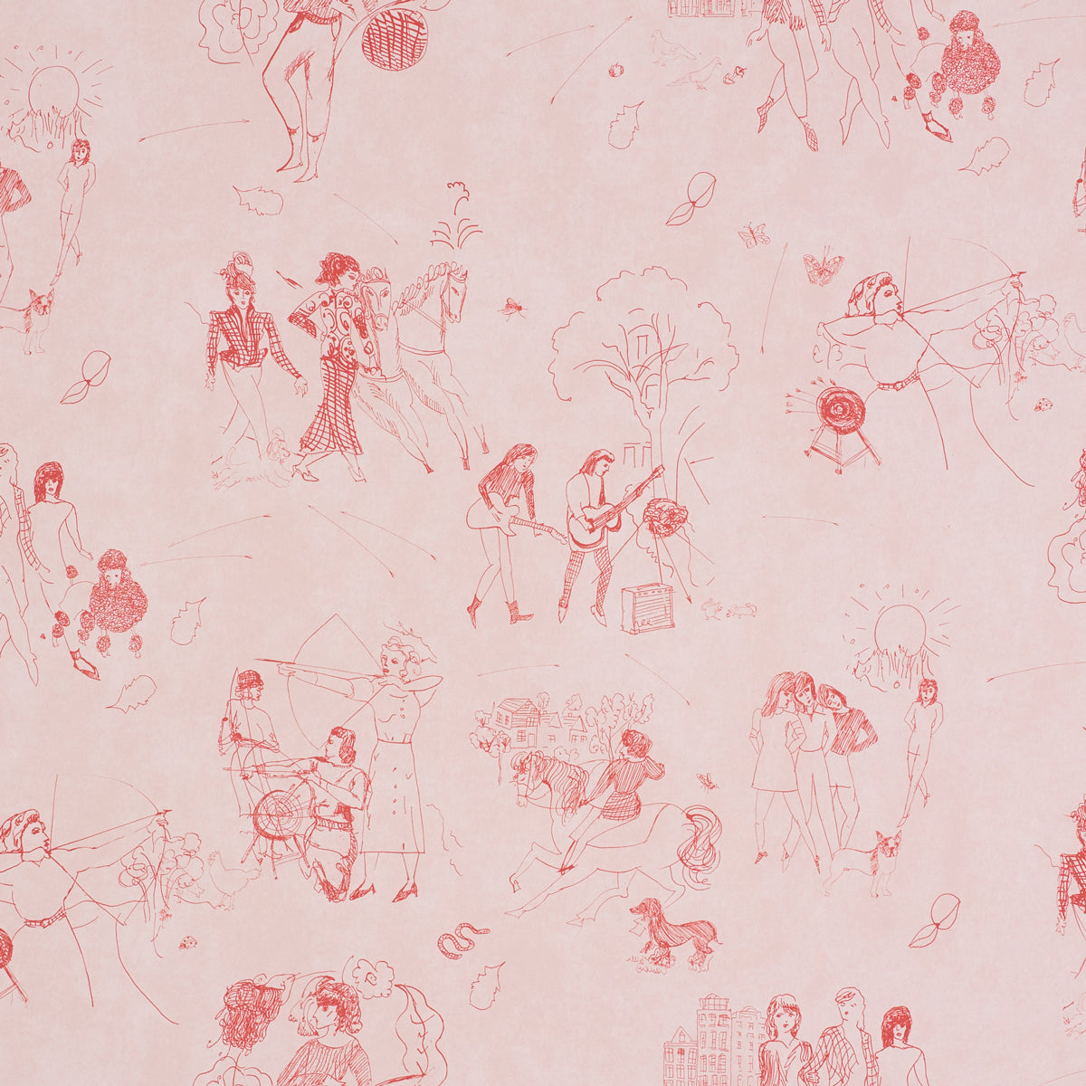 Schumacher | Toile de Femmes wallcovering - 5011082