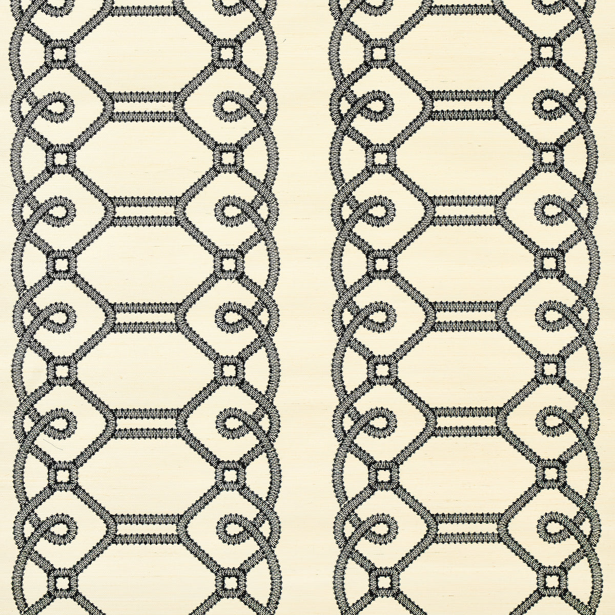 Schumacher | Ziz Embroidered Sisal wallcovering - 5011470