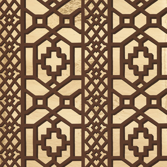 Schumacher | Zanzibar Trellis Mylar wallcovering - 5013640
