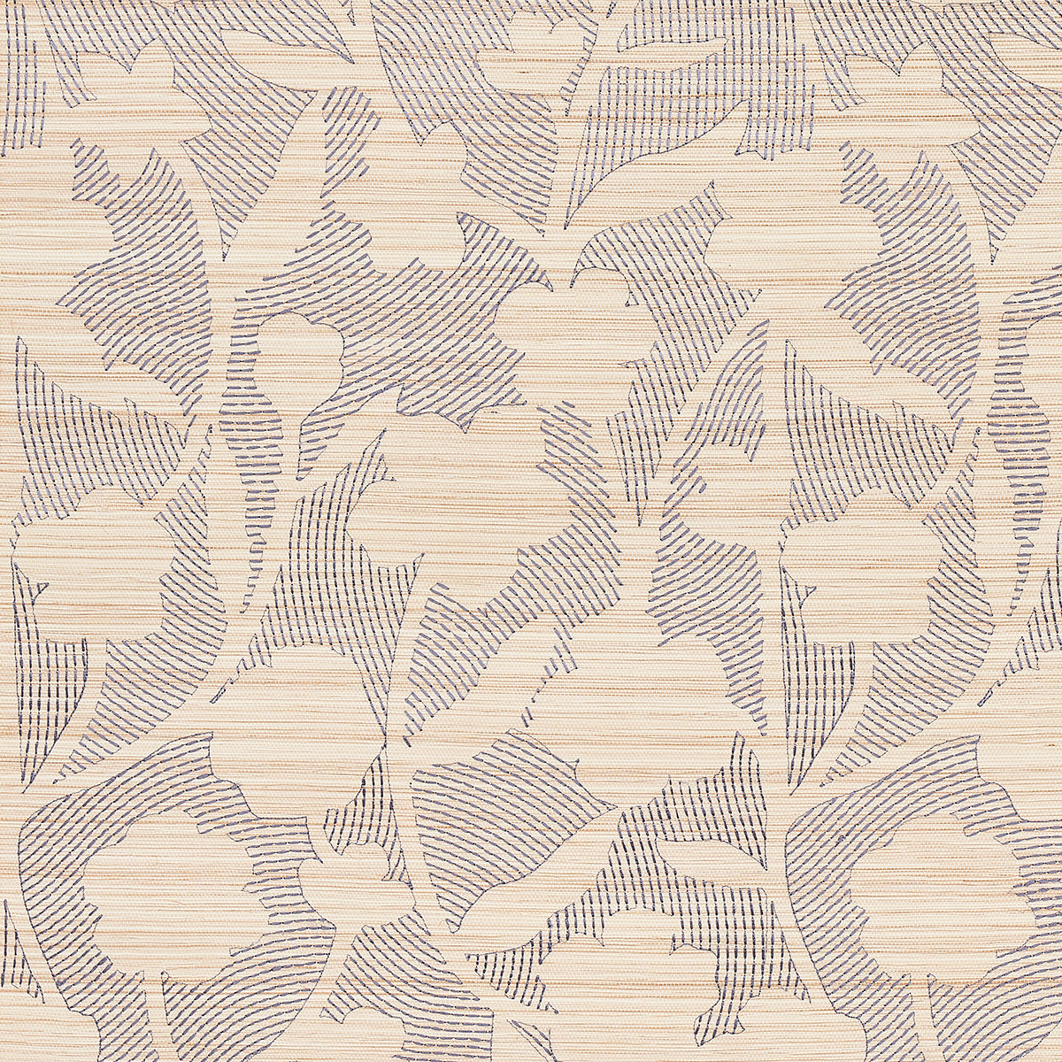 Schumacher | Kantha Embroidered Flower Sisal wallcovering - 5015180
