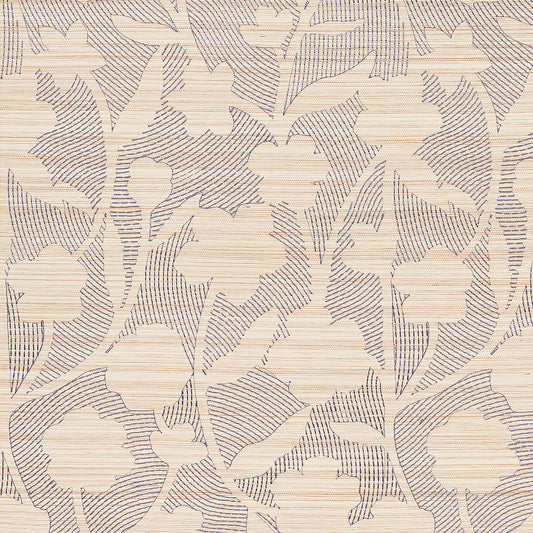 Schumacher | Kantha Embroidered Flower Sisal wallcovering - 5015180