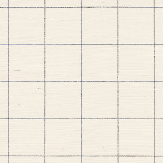 Schumacher | Windowpane Embroidered Sisal wallcovering - 5015200