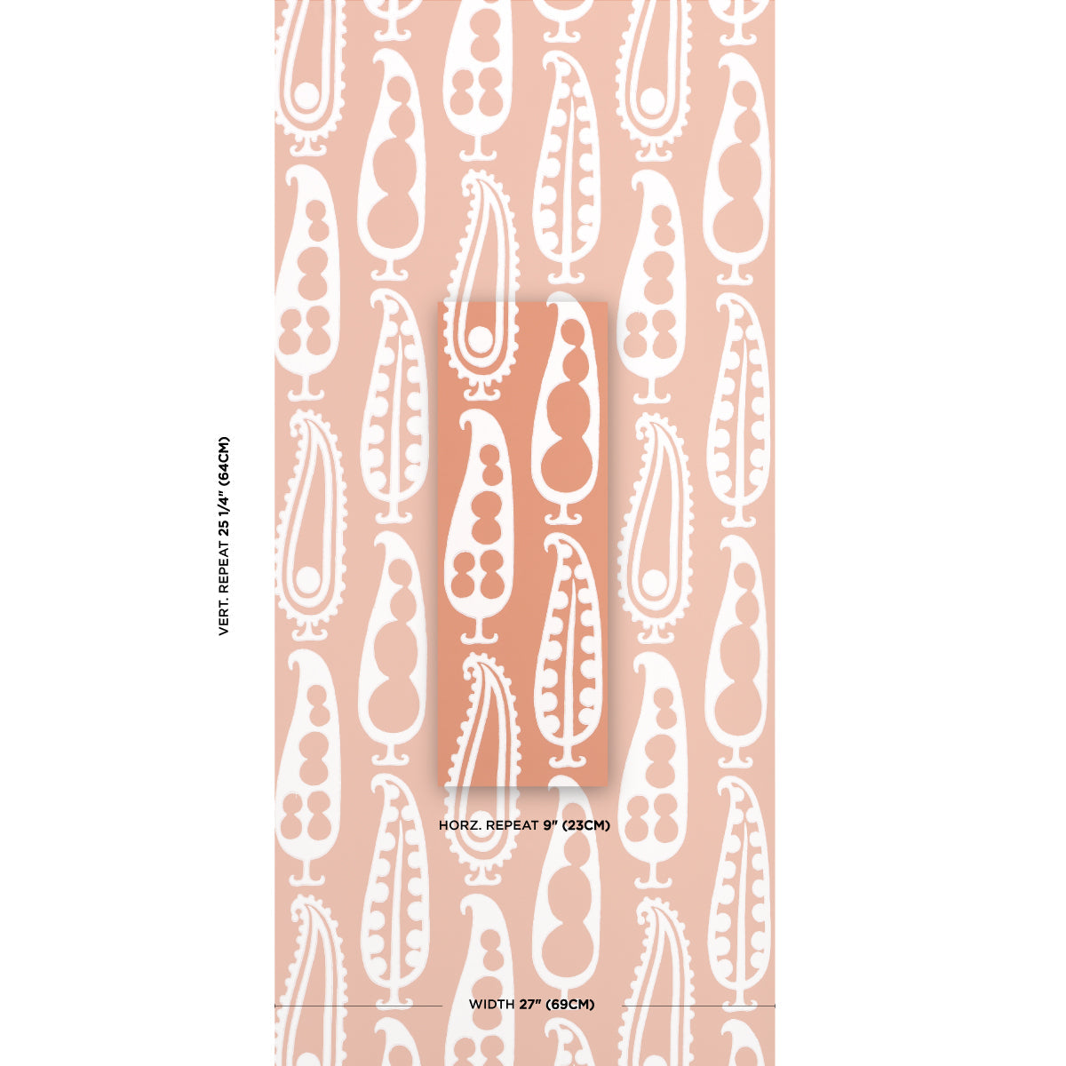 Schumacher | Paisley Peas wallcovering - 5015383