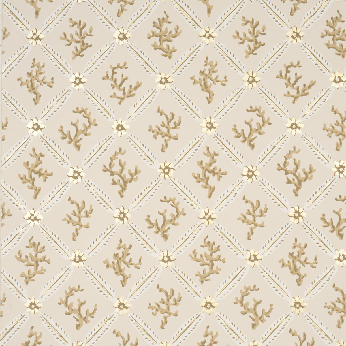 Schumacher | Corail Leaf Trellis wallcovering - 5016640
