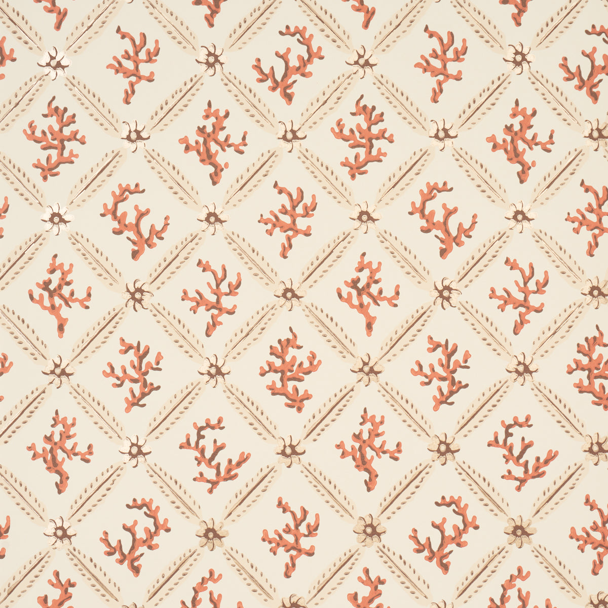 Schumacher | Corail Leaf Trellis wallcovering - 5016641