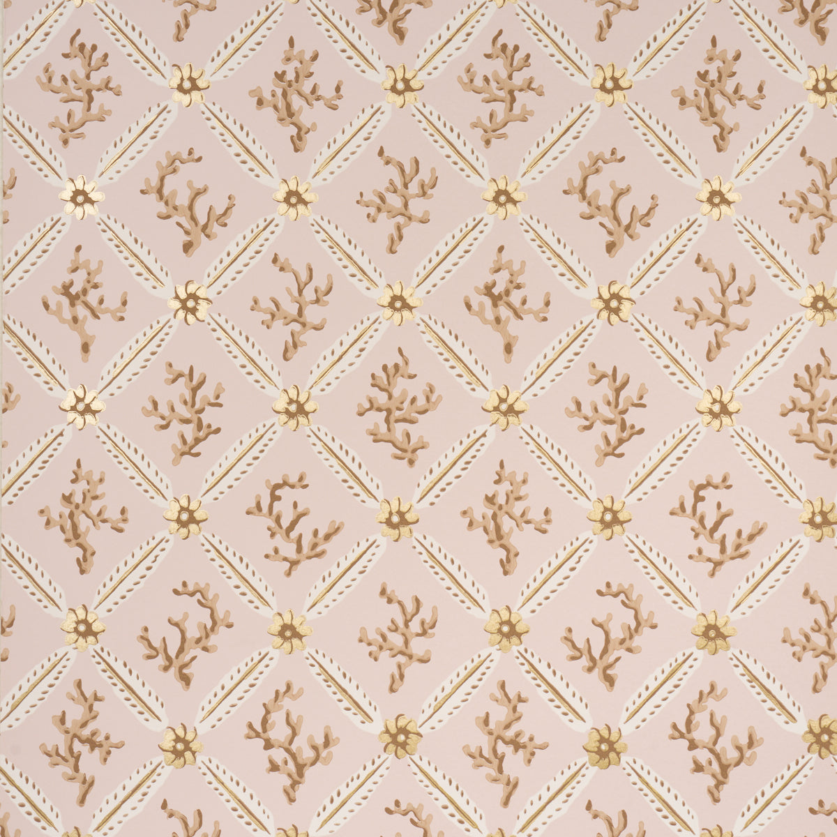 Schumacher | Corail Leaf Trellis wallcovering - 5016642