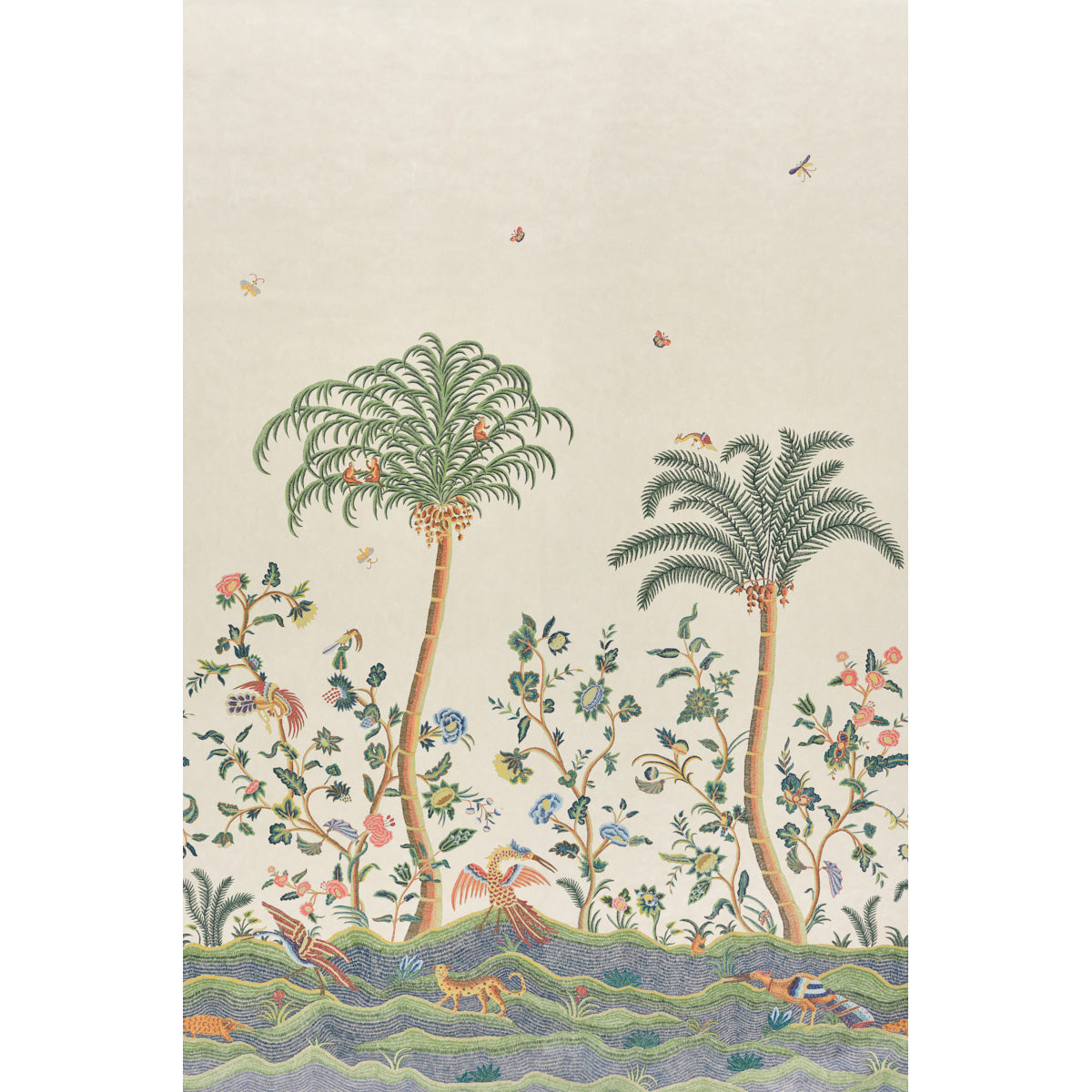 Schumacher | Spotswood Crewel 2 Panel Set wallcovering - 5017320