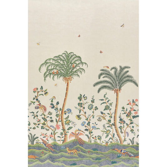 Schumacher | Spotswood Crewel 2 Panel Set wallcovering - 5017320