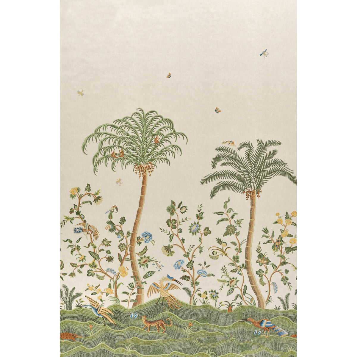 Schumacher | Spotswood Crewel 2 Panel Set wallcovering - 5017321