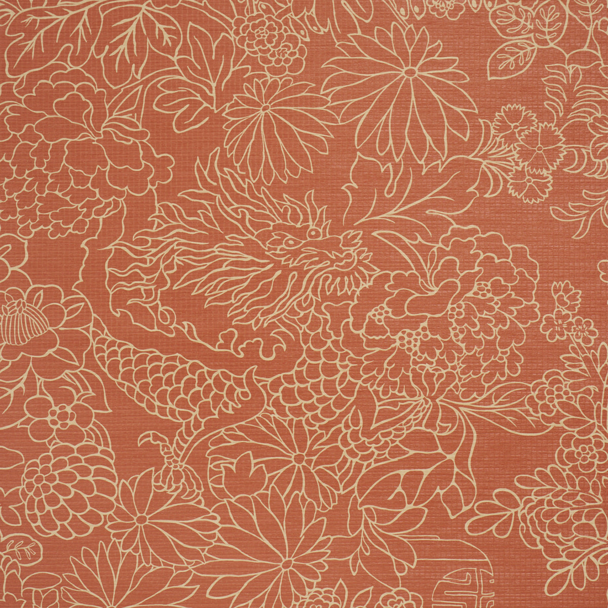 Schumacher | Chiang Mai Dragon Silhouette Raffia wallcovering - 5017620