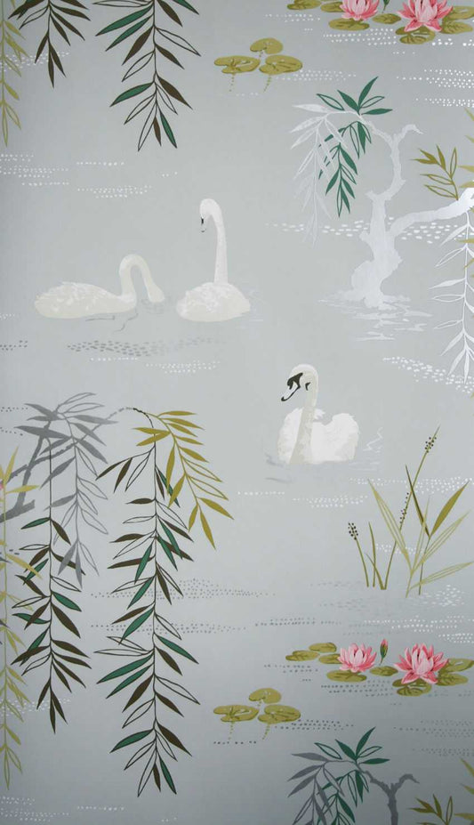 Nina Campbell | Swan Lake wallcovering - NCW4020-01
