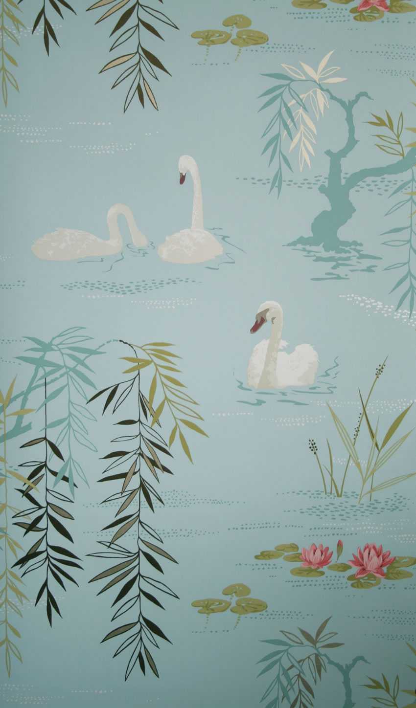 Nina Campbell | Swan Lake wallcovering - NCW4020-06