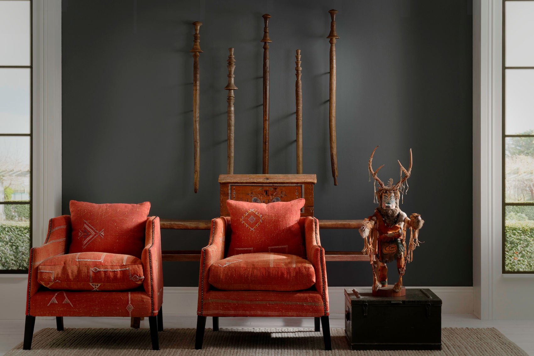 Andrew Martin Regal Chair Moroccan Orange