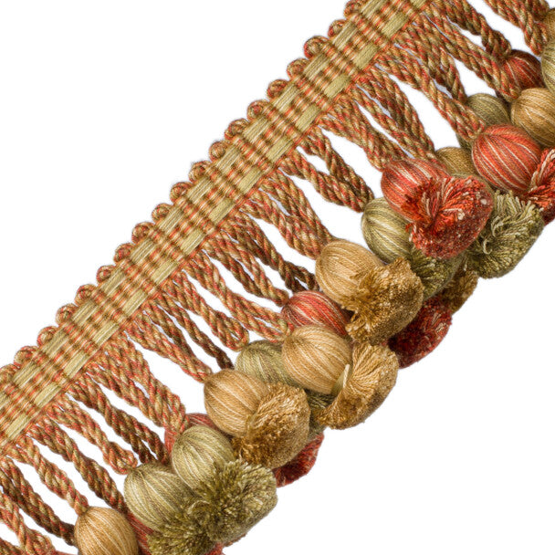 Kensington Onion Tassel Fringe - Rhubarb